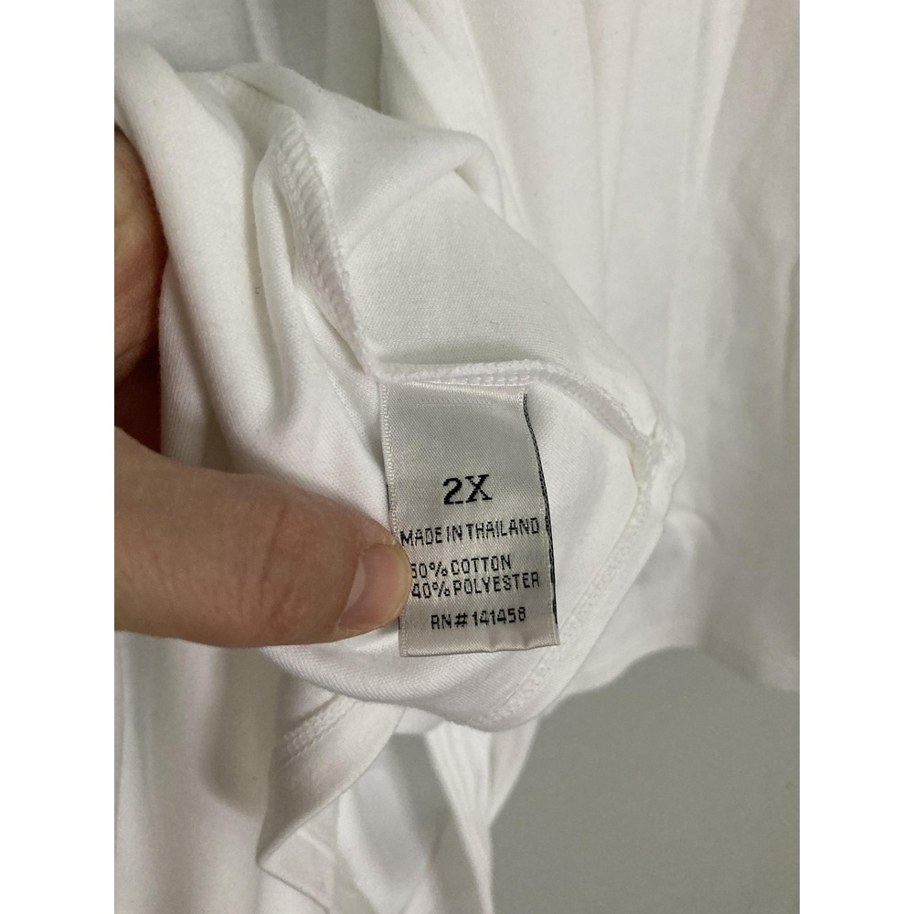Cali And York Shirt Women 2X White Lightweight Open Front Cardigan 3/4 Sleeve - Picture 6 of 11